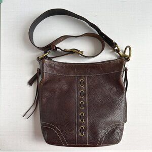 Coach Chelsea Laced Med Duffle Bag Brown Pebble Leather: Vintage 2006 Coach